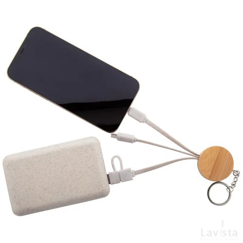 Mugory Sleutelhanger Met Usb-Oplaadkabel Natuurlijk