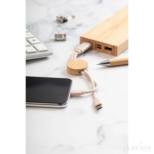 Mugory Sleutelhanger Met Usb-Oplaadkabel Natuurlijk