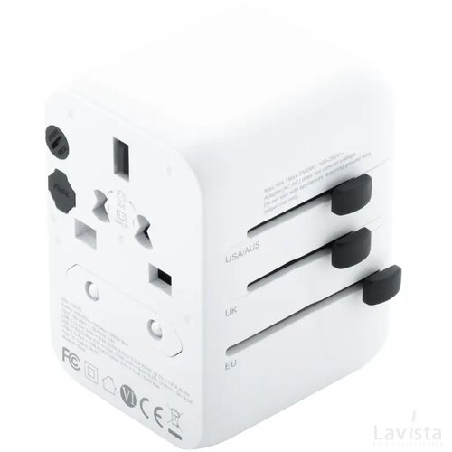 Jetsetter Plus Reis Adapter Wit