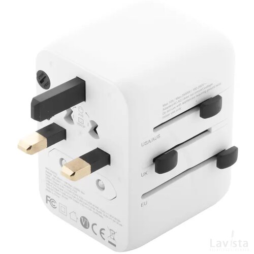 Jetsetter Plus Reis Adapter Wit