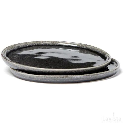 VINGA Nomimono bord 26.5 cm, set van 2 stuks zwart