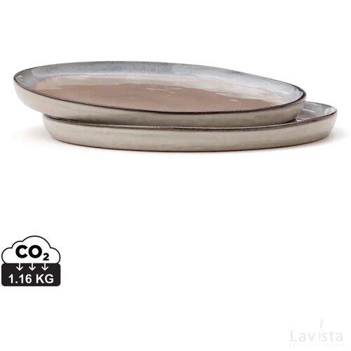 VINGA Nomimono bord 20 cm, set van 2 stuks beige