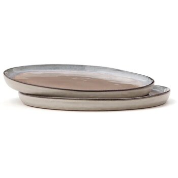 VINGA Nomimono bord 20 cm, set van 2 stuks beige