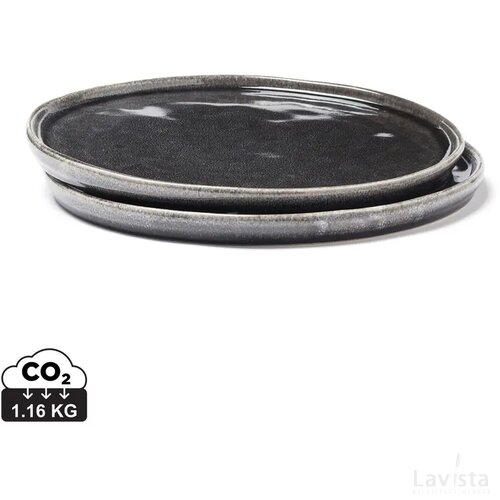 VINGA Nomimono bord 20 cm, set van 2 stuks zwart