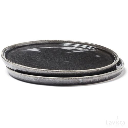 VINGA Nomimono bord 20 cm, set van 2 stuks zwart
