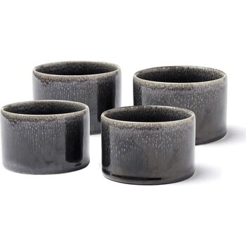 VINGA Nomimono kleine schaaltjes, set van 4 stuks zwart