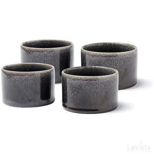 VINGA Nomimono kleine schaaltjes, set van 4 stuks zwart