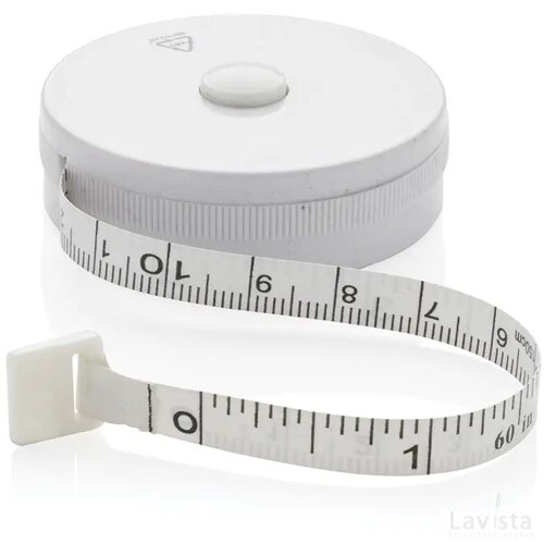 RCS gerecycled plastic & bamboe meetlint wit, bruin