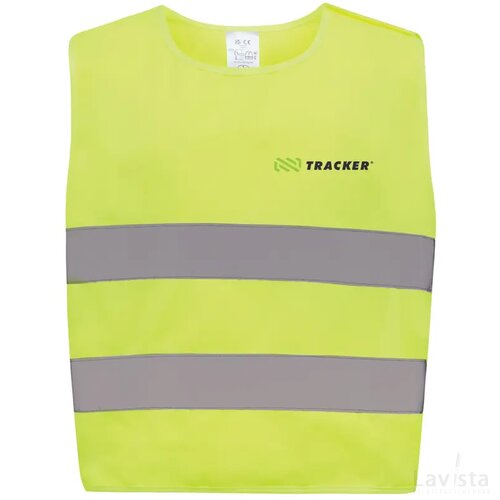 GRS gerecycled PET reflecterend veiligheidsvest 3-6 jaar geel