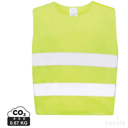 GRS gerecycled PET reflecterend veiligheidsvest 3-6 jaar geel