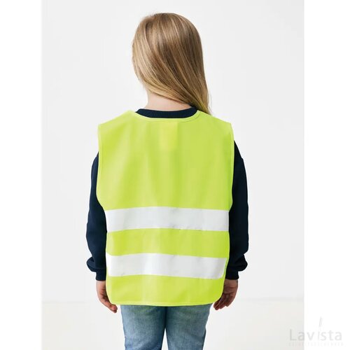 GRS gerecycled PET reflecterend veiligheidsvest 3-6 jaar geel