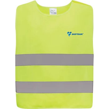 GRS gerecycled PET reflecterend veiligheidsvest 7-12 jaar geel