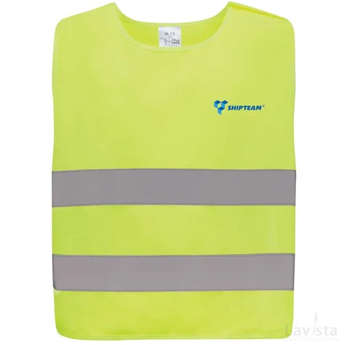 GRS gerecycled PET reflecterend veiligheidsvest 7-12 jaar geel