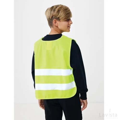 GRS gerecycled PET reflecterend veiligheidsvest 7-12 jaar geel