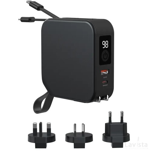 Urban Vitamin Saratoga 5-in-1 universele lader zwart