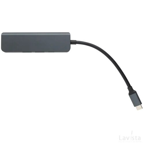 Terra RCS gerecycled aluminium hub met HDMI input grijs