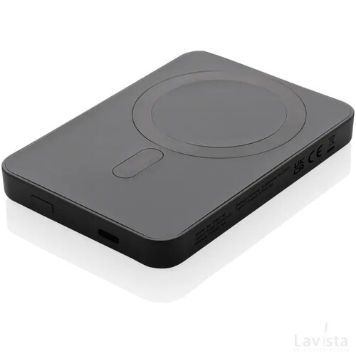 Magnetix RCS rplastic 5000 mah magnetische powerbank zwart