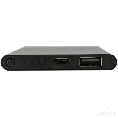 RCS gerecycled plastic/alu 4000 mah powerbank met type C zwart