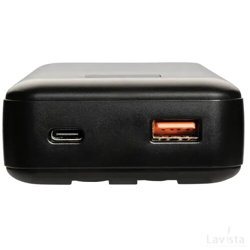 Gridley RCS gerecycled plastic 20000 65W laptop powerbank zwart