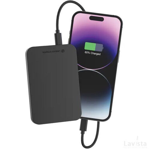 Urban Vitamin Richmond RCS rplastic/alu 5000 mAh powerbank zwart