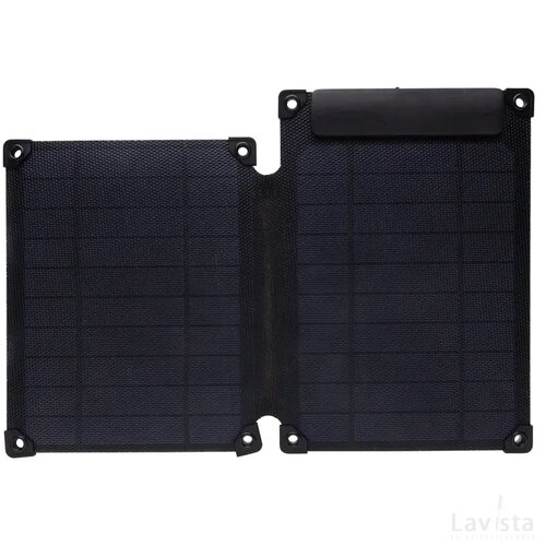 Solarpulse gerecycled plastic draagbaar solar panel 10W zwart