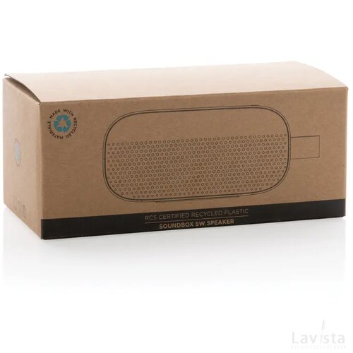 RCS gerecycled plastic Soundbox 5W speaker zwart