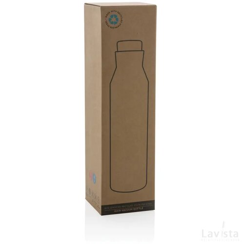 Gaia RCS-gecertificeerde gerecyclede rvs vacuümfles wit