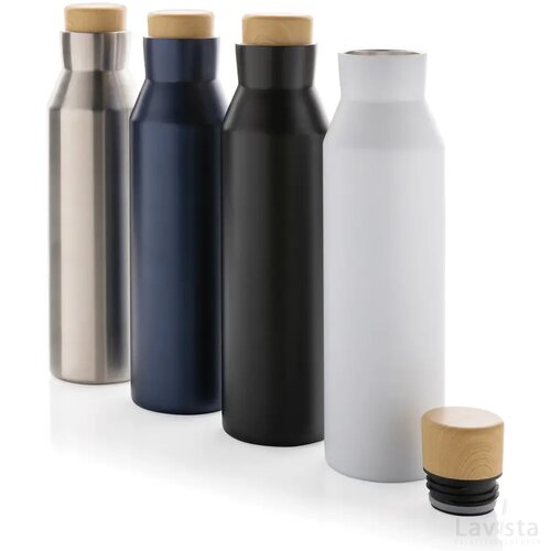 Gaia RCS-gecertificeerde gerecyclede rvs vacuümfles blauw