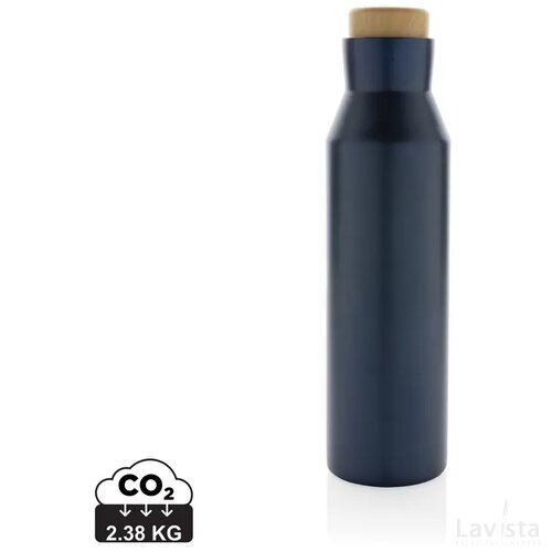 Gaia RCS-gecertificeerde gerecyclede rvs vacuümfles blauw