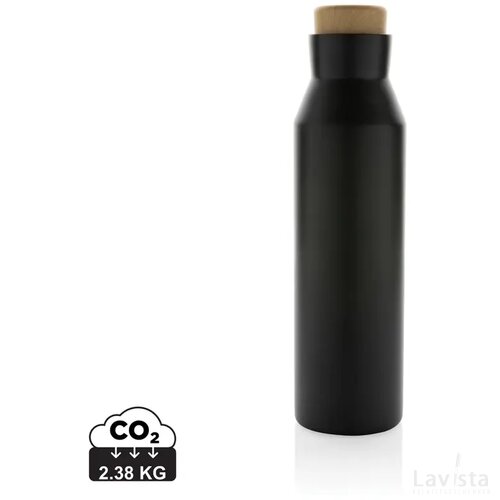 Gaia RCS-gecertificeerde gerecyclede rvs vacuümfles zwart