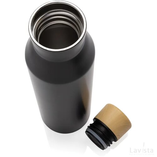 Gaia RCS-gecertificeerde gerecyclede rvs vacuümfles zwart