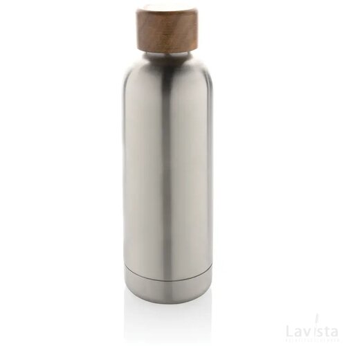 Wood RCS-gecertificeerde gerecycled rvs vacuümfles zilver