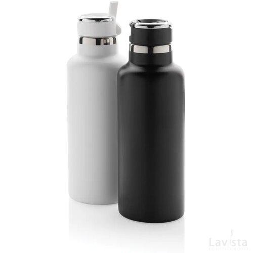 Hydro RCS gerecyclede roestvrijstalen vacuümfles met tuit wit
