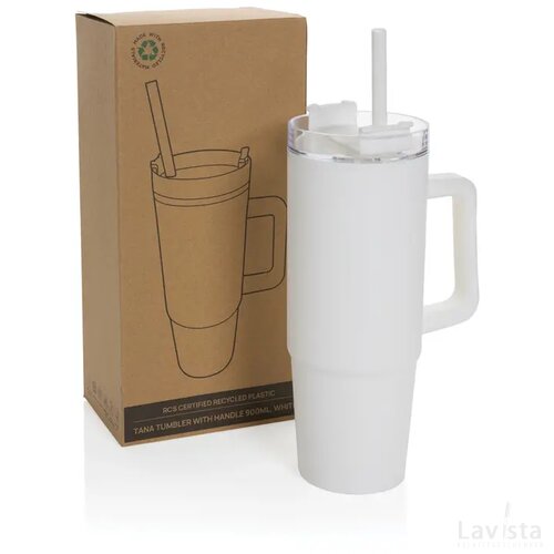 Tana RCS plastic tumbler met handvat 900 ml wit