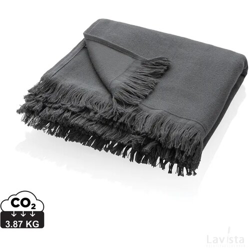 UKIYO Aware™ Keiko effen hammam handdoek 100x180cm antraciet