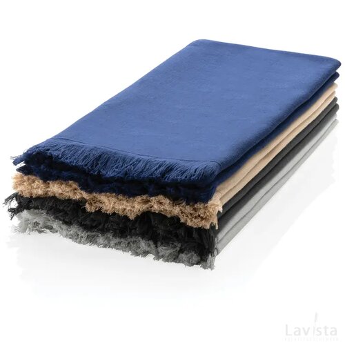 UKIYO Aware™ Keiko effen hammam handdoek 100x180cm donkerblauw