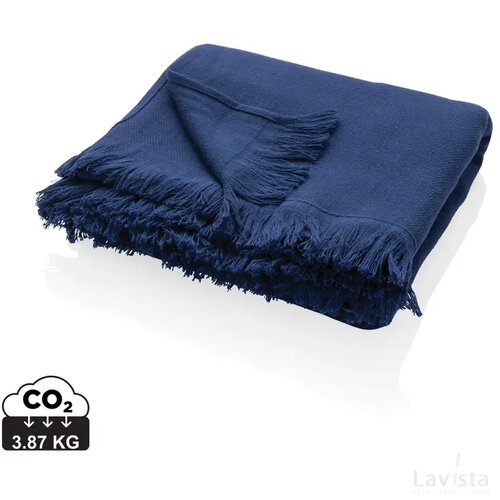 UKIYO Aware™ Keiko effen hammam handdoek 100x180cm donkerblauw