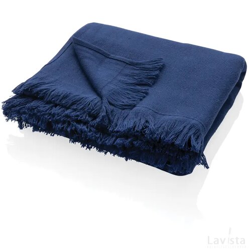 UKIYO Aware™ Keiko effen hammam handdoek 100x180cm donkerblauw