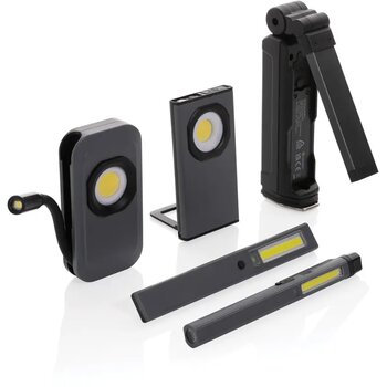 Gear X RCS rplastic USB-oplaadbaar zakformaat werklamp grijs, zwart