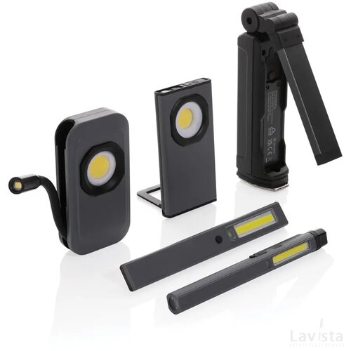 Gear X RCS rplastic USB-oplaadbaar zakformaat werklamp grijs, zwart