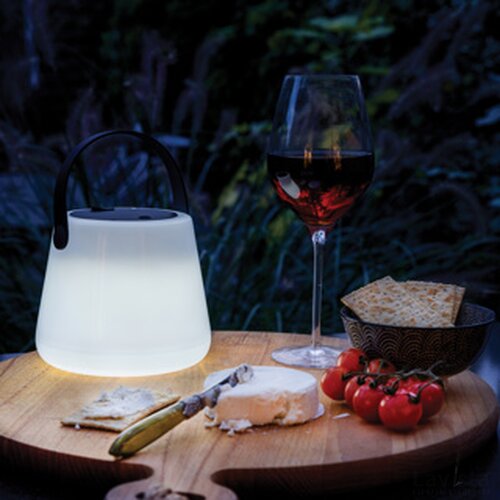 Solar Glow RCS gerecycled plastic USB-oplaadbare buitenlamp wit