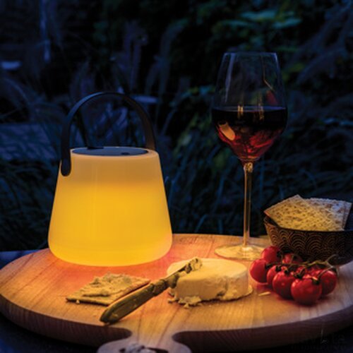 Solar Glow RCS gerecycled plastic USB-oplaadbare buitenlamp wit