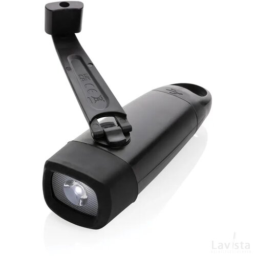 Lightwave RCS rplastic USB-oplaadbare zaklamp met dynamo zwart