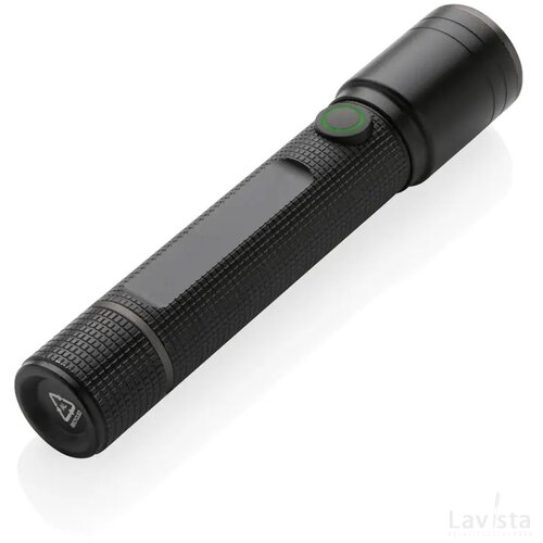 Gear X RCS gerecycled aluminium USB-oplaadbare zaklamp zwart