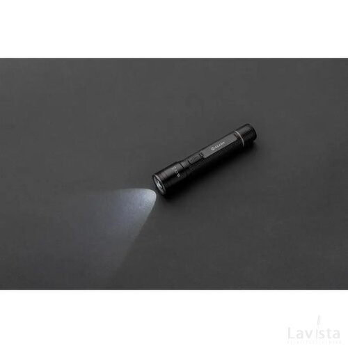 Gear X RCS gerecycled aluminium USB-oplaadbare zaklamp zwart