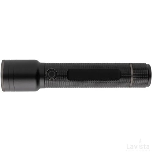 Gear X RCS gerecycled aluminium USB-oplaadbare zaklamp large zwart