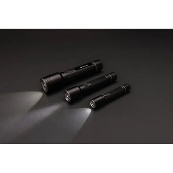 RCS gerecycled aluminium heavy duty USB-oplaadbare zaklamp zwart