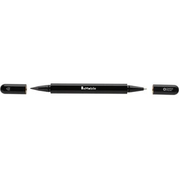 Swiss Peak Storm RCS gerecycled aluminium duo pen zwart