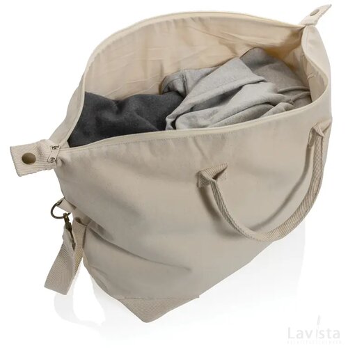 Kezar AWARE™ 500gsm gerecycled canvas deluxe weekendtas gebroken wit