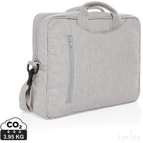 Laluka AWARE™ gerecyclede katoenen 15,4 inch laptoptas grijs